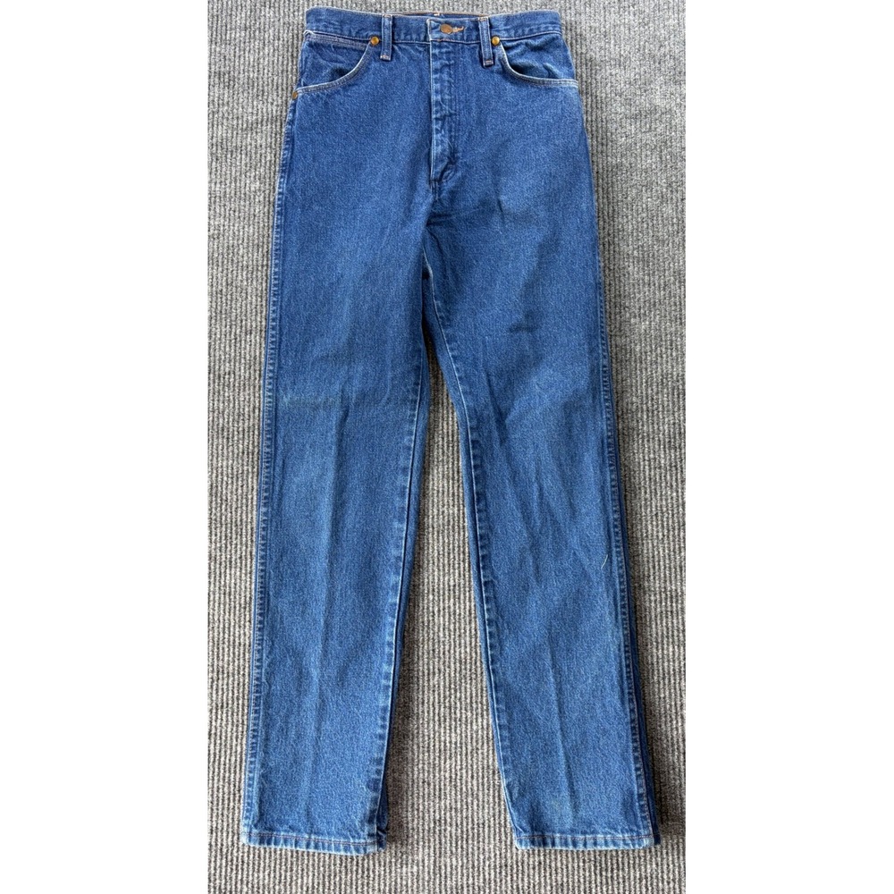 Vintage Wrangler Womens High Waisted Straight Leg Jeans 9x28 Denim 80s USA